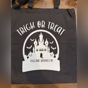 Black Trick or Treat Tote Bag